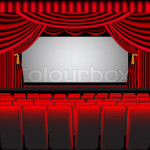 premises theatre with screen and chair